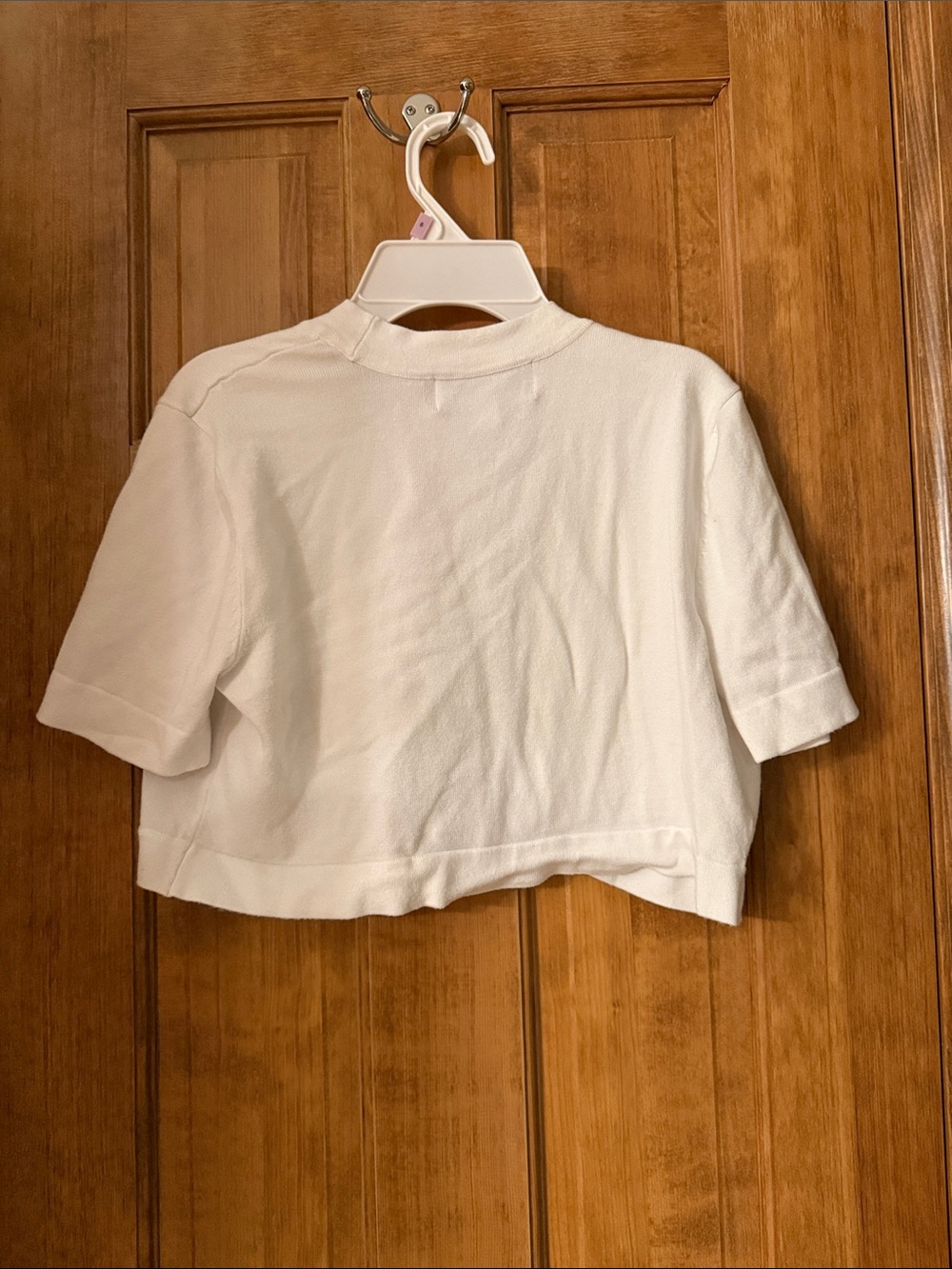 Nina Leonard White Cropped Bolero Jacket - Picture 3 of 3
